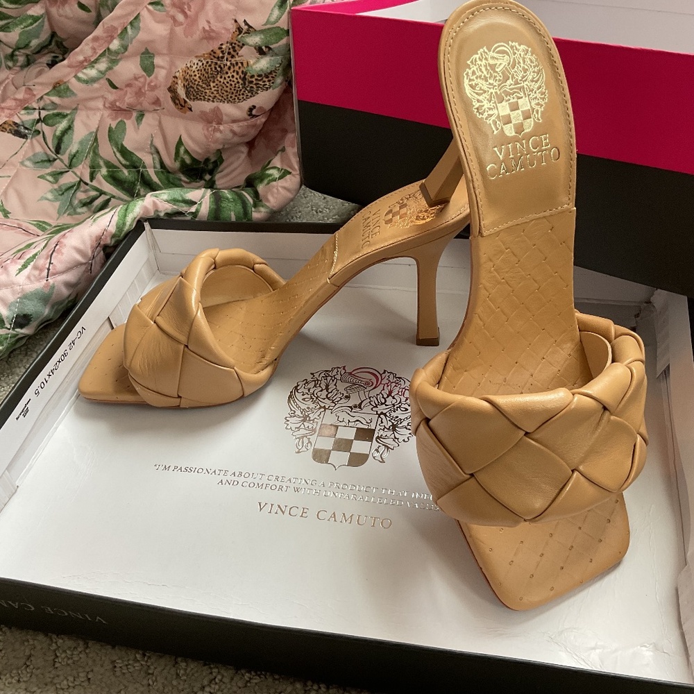 Vince Camuto Braided Leather heel Sandal